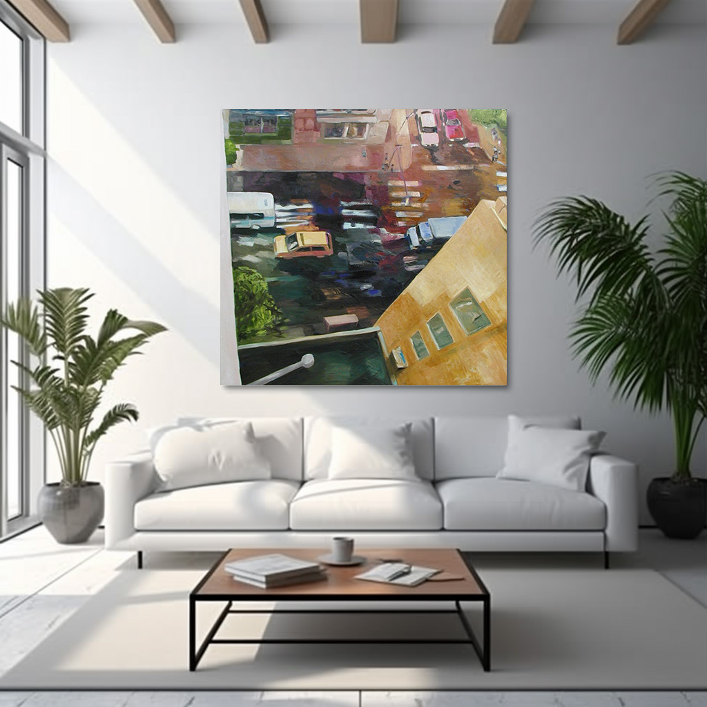 Cityscape Serenity: Seventh-Floor View